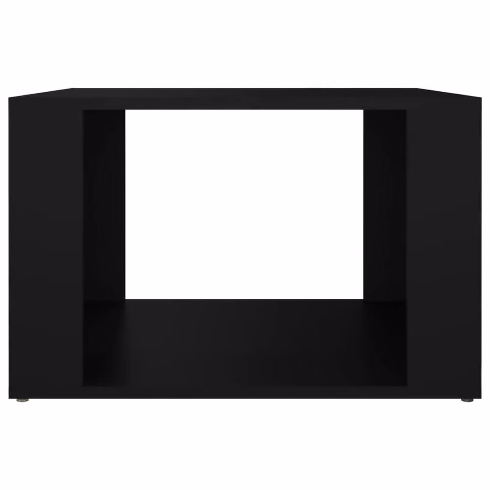 Berkfield Home Black Engineered Wood Bedside Table W: 57 cm, D: 55 cm, H: 36 cm – 4
