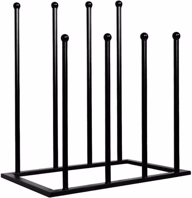 Kelvenix Black Metal Freestanding Wellington Boot and Shoe Rack for 4 Pairs – 1