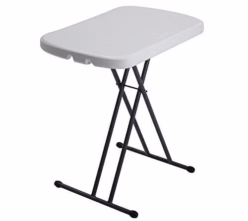 Lifetime 80251 Personal Folding Table, White, W/D/H: 61.0 x 61.0 x 71.0 cm – 1