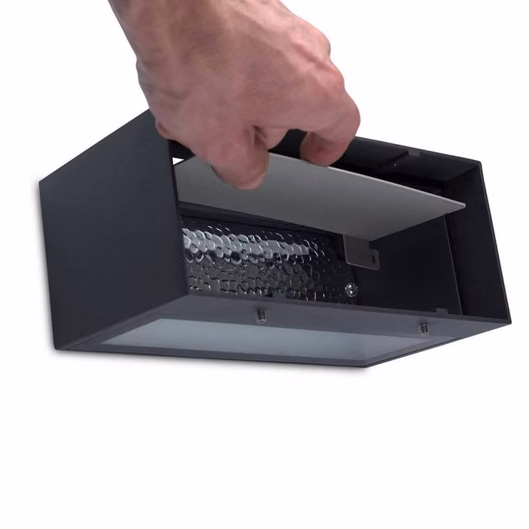 Netlighting Nemesis Grey Aluminium Up and Down Outdoor Wall Light IP54 E27