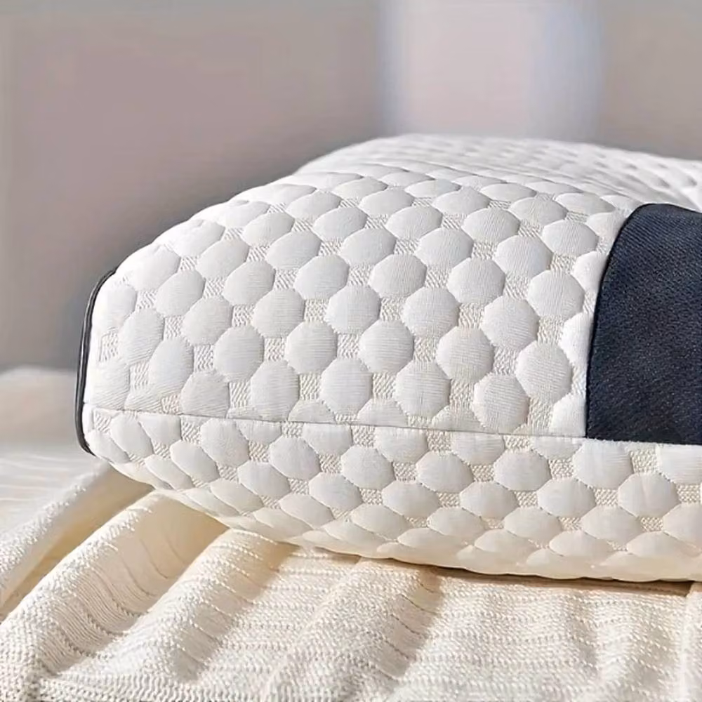 Ventryn 2-Piece Set of Soft Ergonomic Cervical Contour Massage Neck Pillows in White – 4
