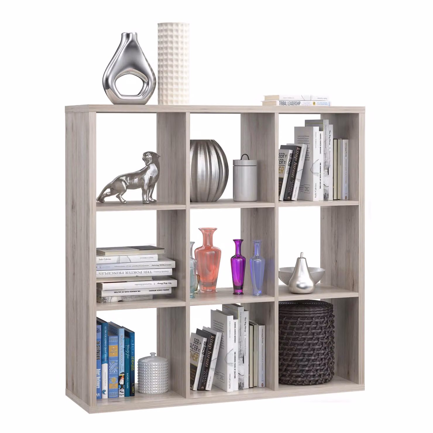 Furniture To Go Mauro 3x3 Cube Storage Unit in Light Oak – 2
