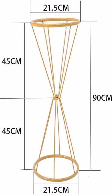 Livingandhome Modern Round Gold Metal Wedding Flower Stand Tabletop