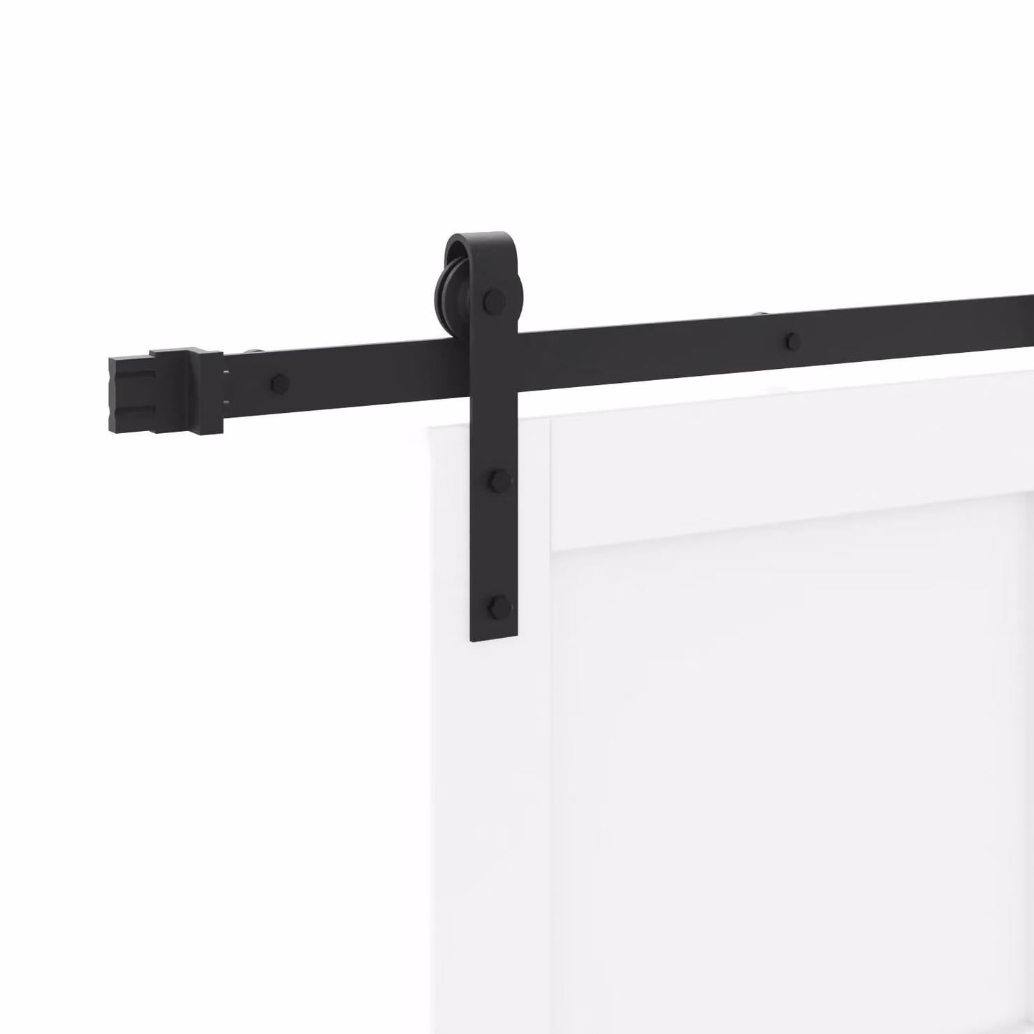 Berkfield Home Minimalist Lacquered White Solid Pine Sliding Door with Hardware Set W: 83 cm, H: 211 cm – 2