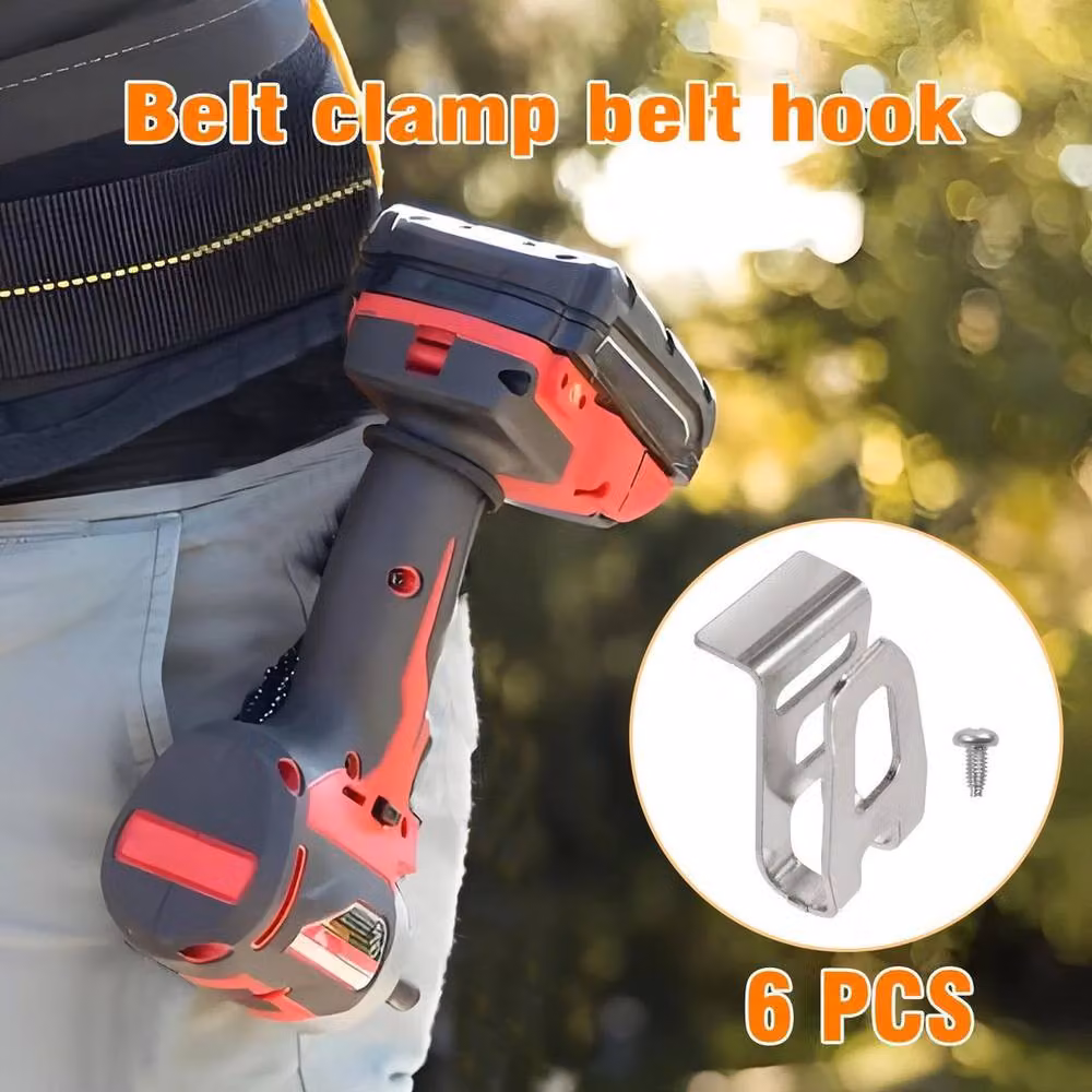 SPETLEK 6-Pack Drill Belt Clip Hooks in Silver – 2