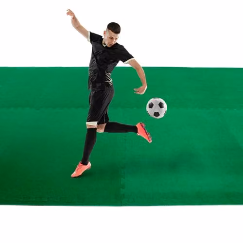 Actiasmat Interlocking Artificial Grass Tile with EVA Base, Green, 1 x 1 x 0.018 m – 5