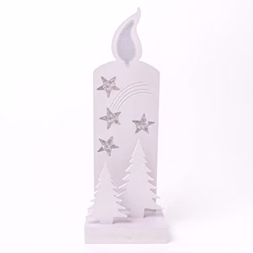 Shatchi White Wooden LED Silhouette Nativity Scene Christmas Decoration, W/D/H: 46 x 16 x 8 cm – 2