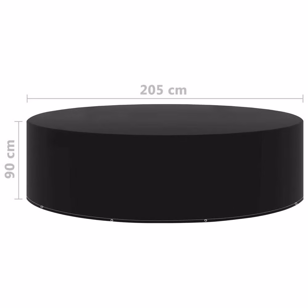 Berkfield Home Water Repellent Bench Covers, 2 Pack, Black, W: 205 cm, D: 90 cm – 4