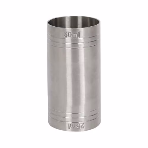 Rink Drink Stainless Steel Jigger Thimble Measure, 25/50ml, Silver