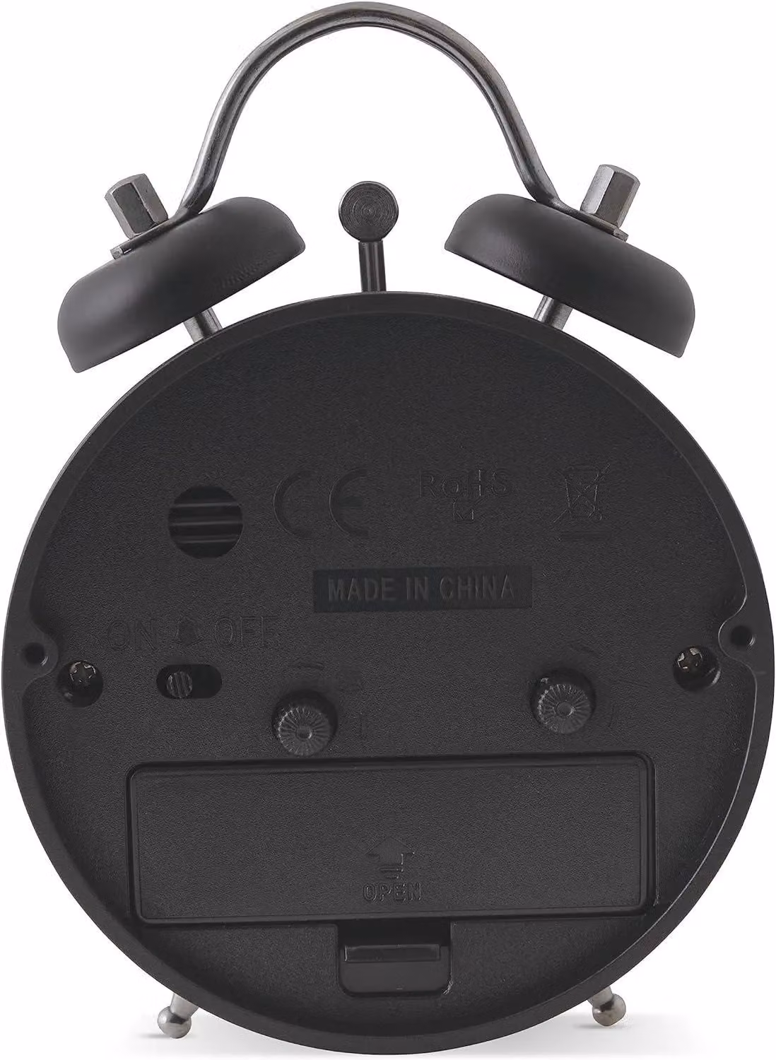 Acctim Shefford Analogue Quartz Tabletop Alarm Clock with Bell in Black – 3