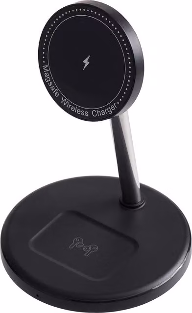 Livingandhome 2-in-1 Foldable Magnetic Charging Stand - Black