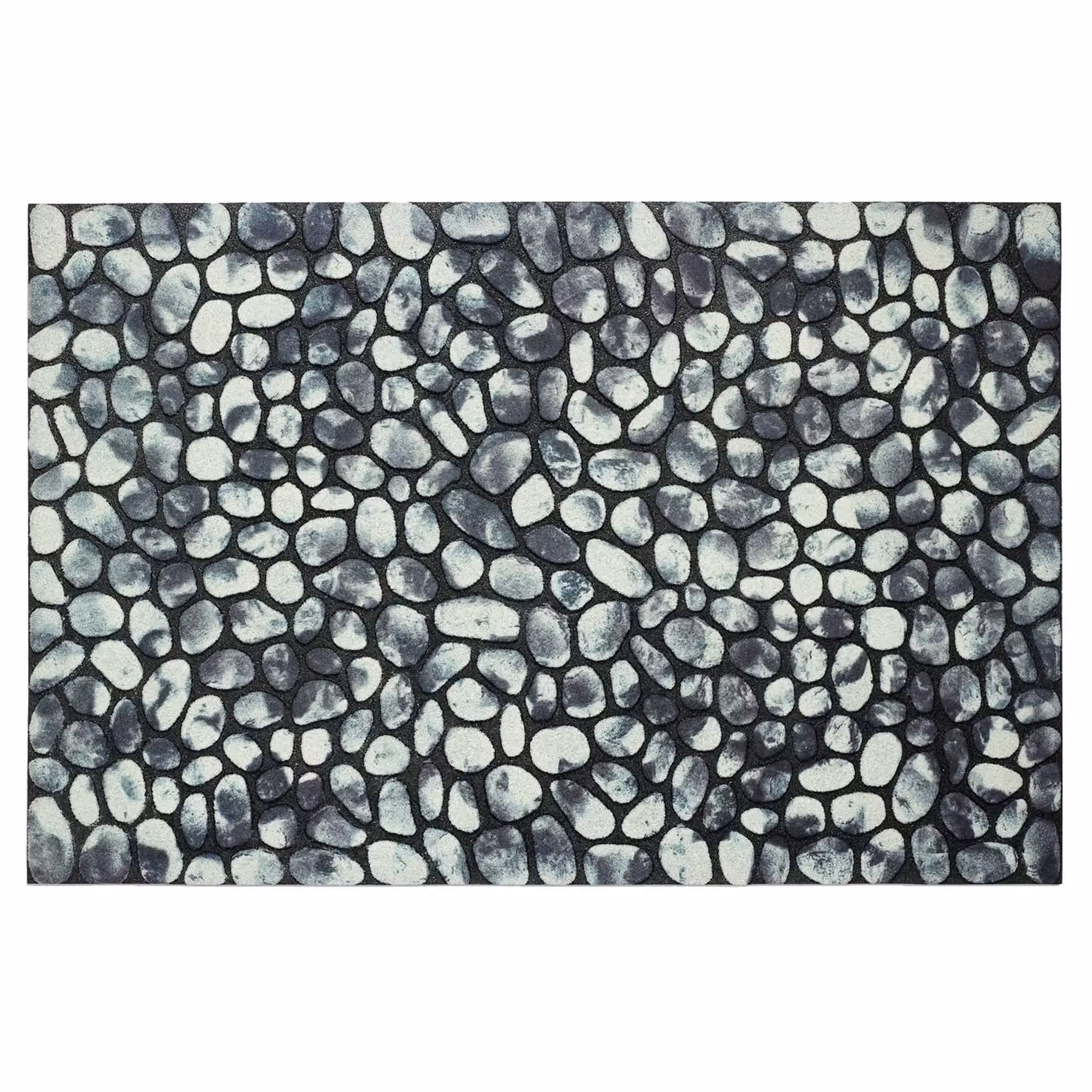 Nicoman Pebble Stone Pattern Indoor and Outdoor Doormat, Grey, W: 60 cm, D: 40 cm – 2