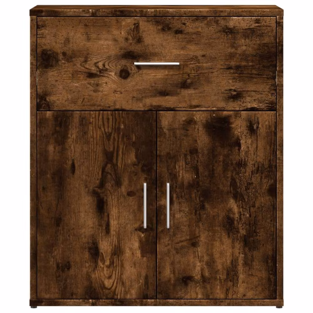 Berkfield Home Set of 2 Modern Smoked Oak Sideboards in Brown, W/D/H: 60 x 31 x 70 cm – 3