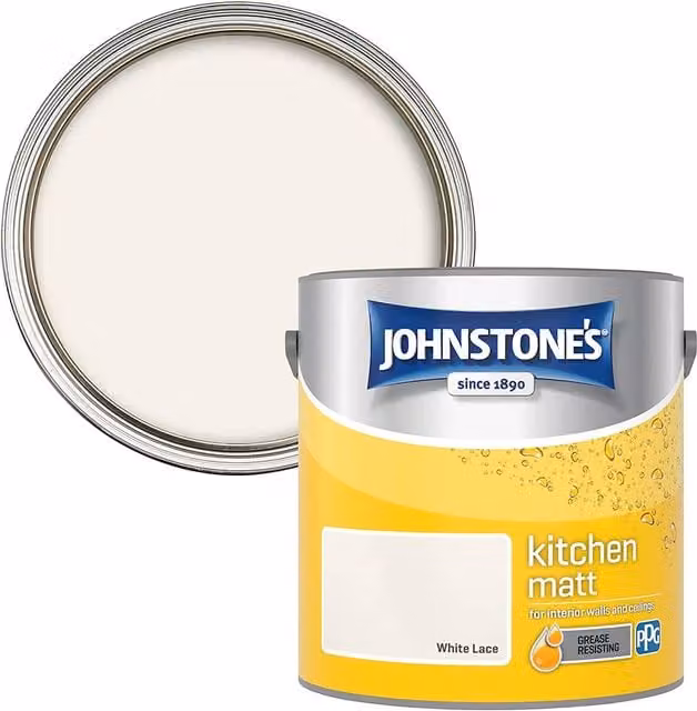 Johnstone's Kitchen Grease Resisting Matt Paint in White