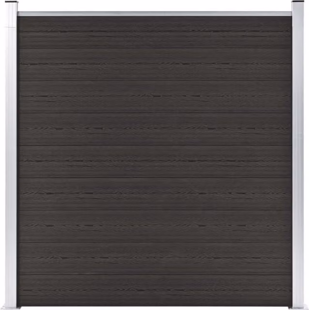 Berkfield Home WPC Fence Panel, Black, W: 180 cm, H: 186 cm – 1