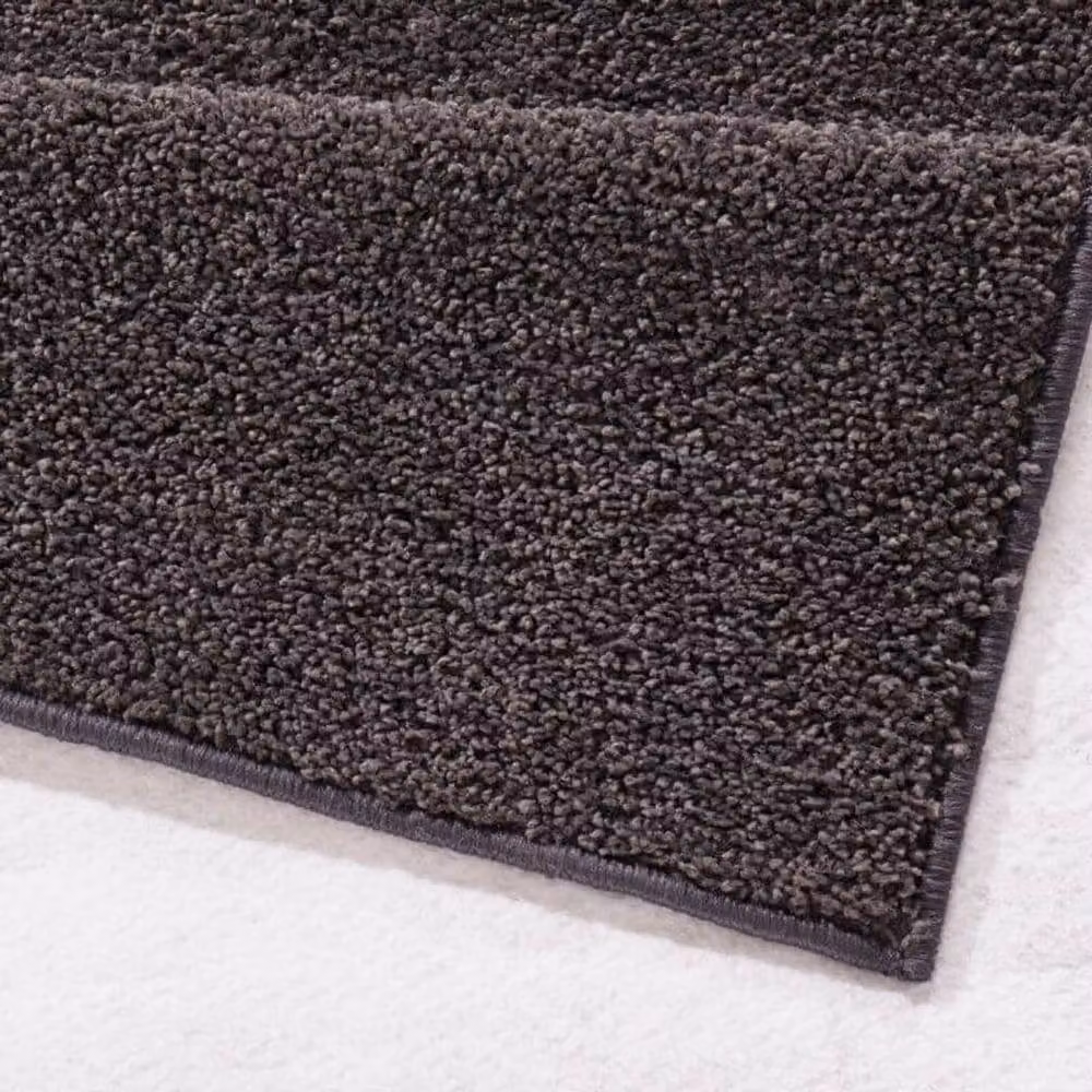 THE RUGS Velours Pure Modern Plain Velour Rug in Grey, W: 160 cm, L: 240 cm – 2