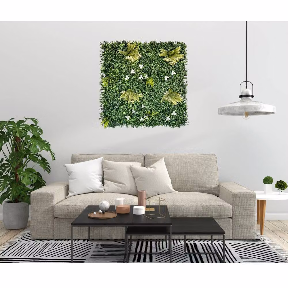 Ark Mat Cliff Side Artificial Plant Living Wall Panel, Green, W x H: 100 x 100 cm – 8