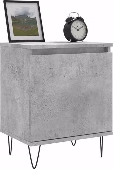 Berkfield Home Elegant Bedside Cabinets, 2 Piece Set in Concrete Grey, W: 40 cm, D: 30 cm, H: 50 cm