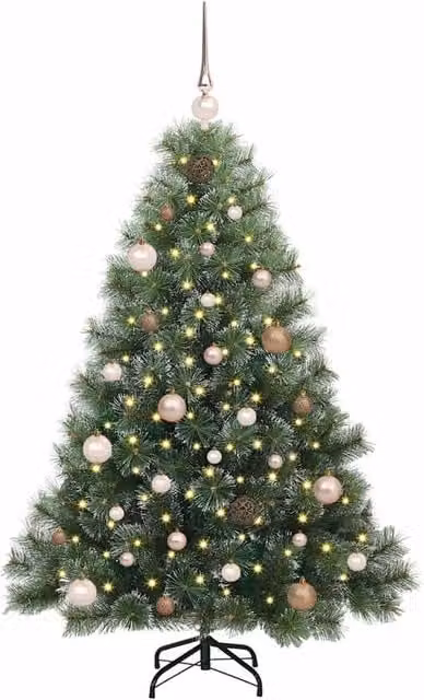 Berkfield Home Realistic Artificial Christmas Tree with 150 LEDs, Green, Height: 150 cm