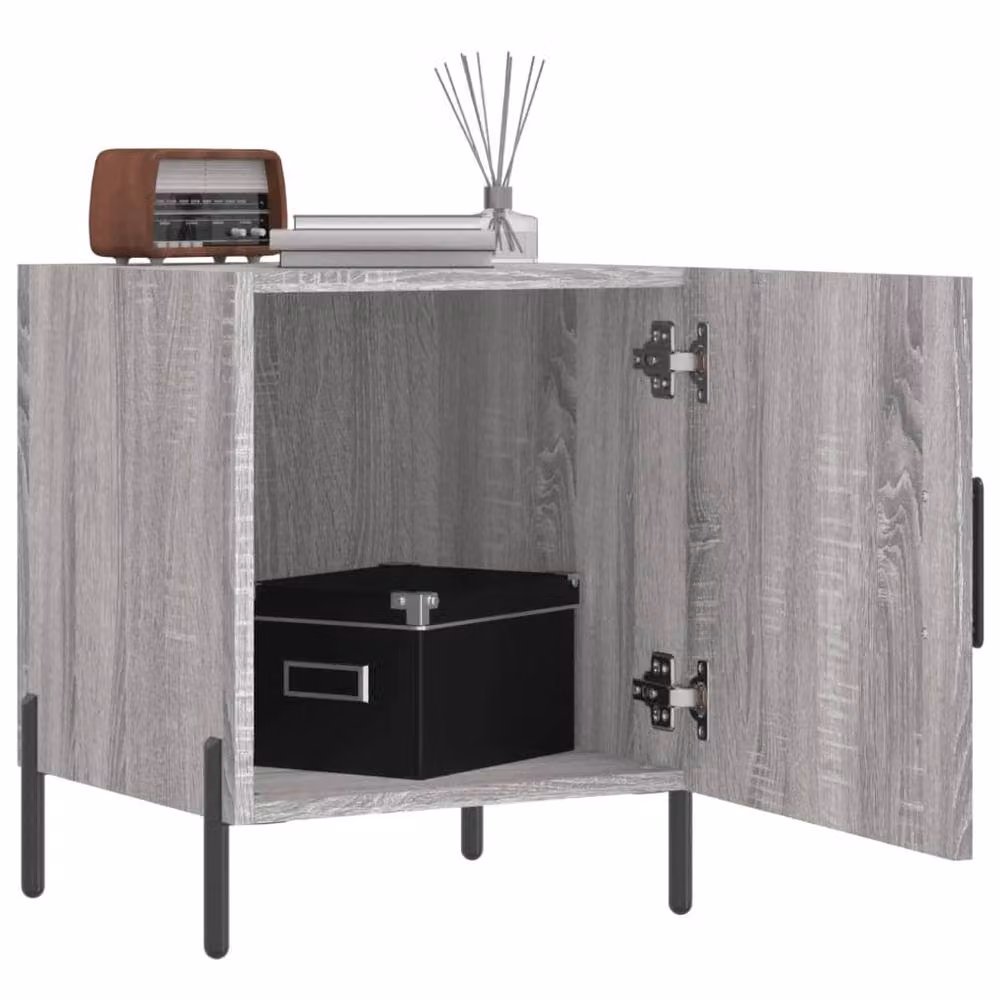 Berkfield Home Set of 2 Grey Sonoma Bedside Cabinets, W/D/H: 40 x 40 x 50 cm – 2