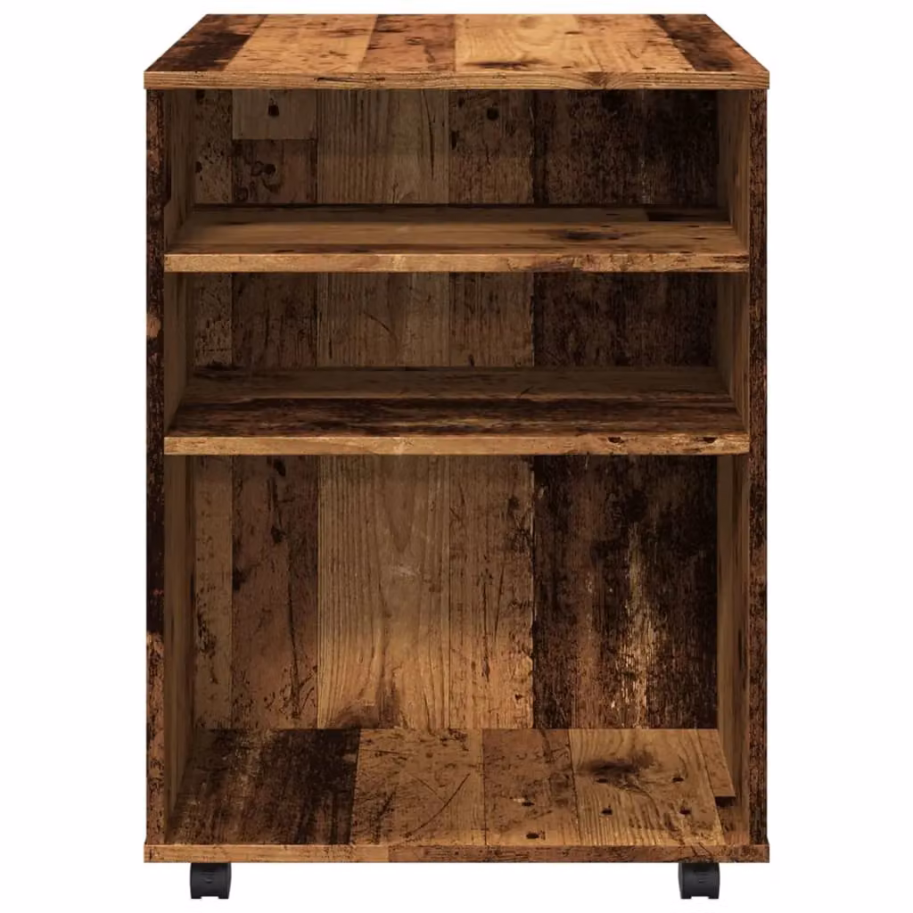 Berkfield Home Rolling Cabinet in Old Wood Brown, W/D/H: 60 x 53 x 72 cm – 5