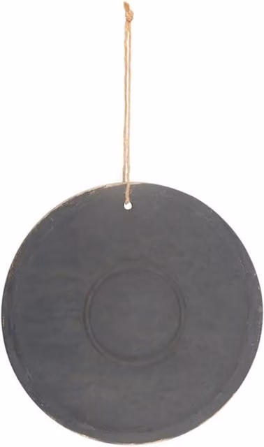 KDMK Green Witch Bronze Effect Round Ceramic Hanging Wall Plaque in Terracotta