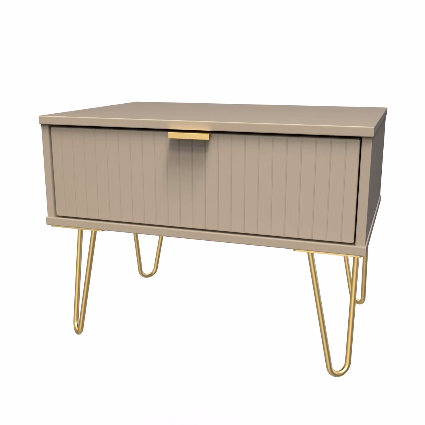 2 U Bexley Ready Assembled 1 Drawer Wide Side Table in Light Brown and Gold – 2