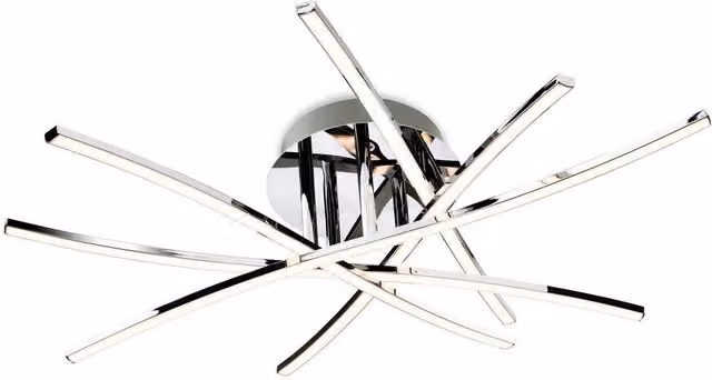 Netlighting Caprice Integrated LED 5 Light Flush Ceiling Light in Chrome and Grey