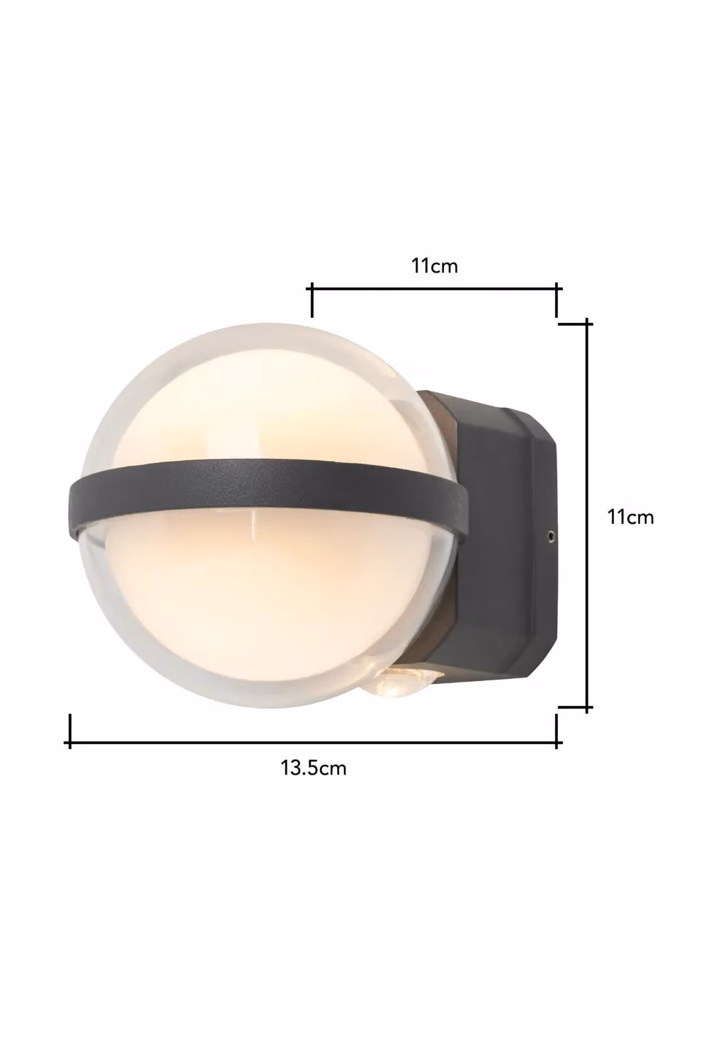 BHS Lighting Char Anthracite Globe Outdoor LED Wall Light in Dark Grey – 4