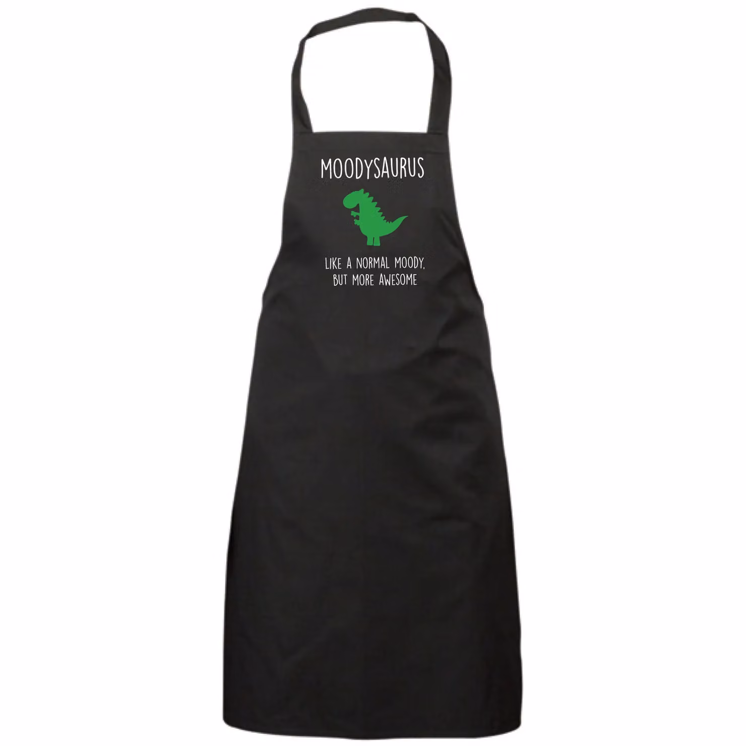 60 Second Makeover Moodysaurus Moody Dinosaur Apron in Black – 2