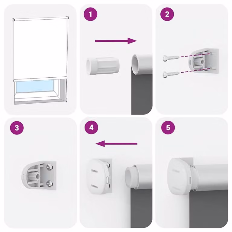 Berkfield Home Blackout Thermal Insulating Roller Blind in Off-White, W: 115 cm, H: 175 cm