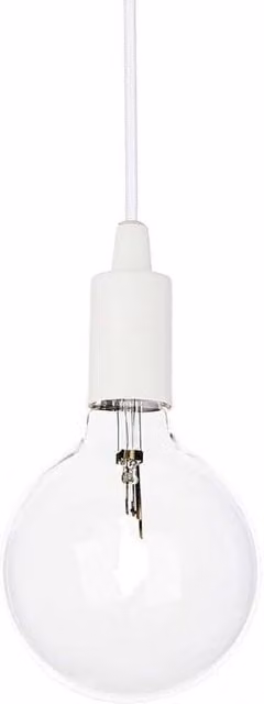 Netlighting Edison 1 Light White Glass Sphere Ceiling Pendant with E27 Socket