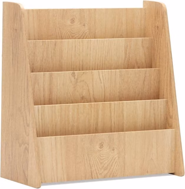 Costway 4 Tier Kids Ladder Bookshelf and Display Unit in Brown