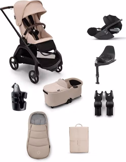 Bugaboo Dragonfly Pushchair Bundle with Cloud T Car Seat and Base in Taupe