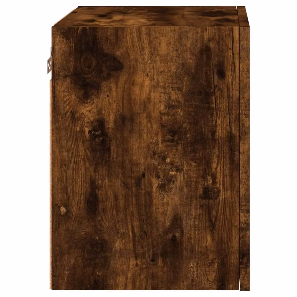 Berkfield Home Set of 2 Smoked Oak TV Wall Cabinets in Brown, W/D/H: 40.5 x 30 x 40 cm – 6