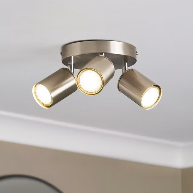 Litecraft Tanner Adjustable Ceiling Spotlight Plate in Silver