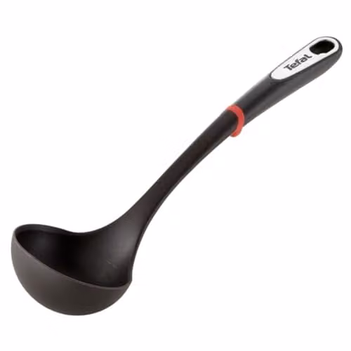 Tefal Ingenio Heat Resistant Black Ladle with Stainless Steel and Silicone