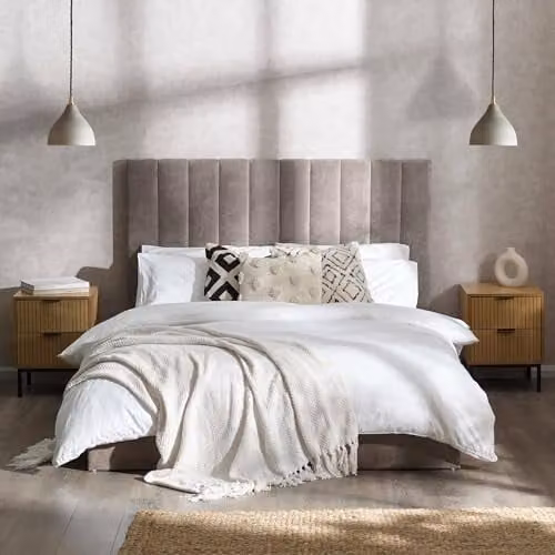 Julian Bowen Eloise King Size Upholstered Fabric Bed in Grey – 1