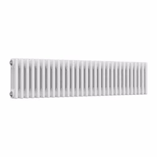 Bathroom Kingdom Reina Colona 3 Column Traditional Steel Radiator, White, H x W: 137 x 30 cm