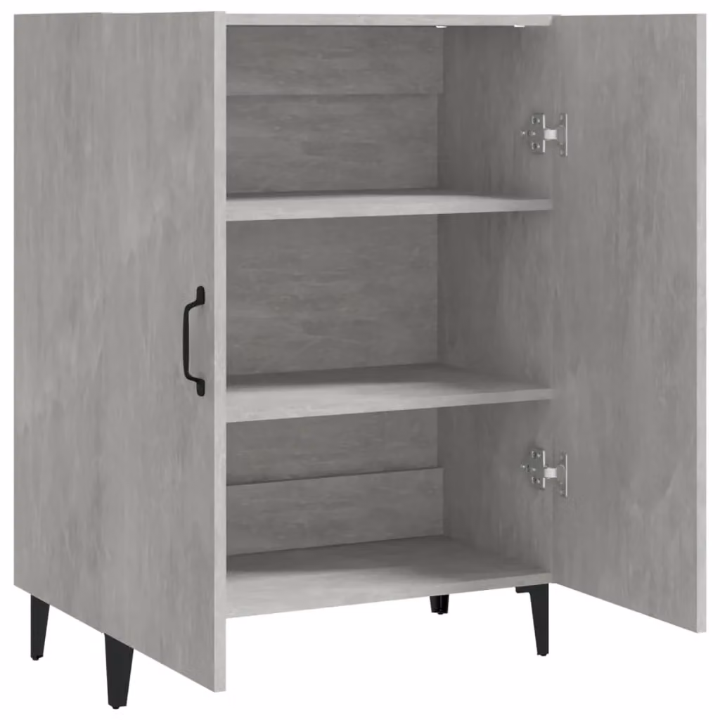 Berkfield Home Sideboard in Concrete Grey, W/D/H: 70 x 34 x 90 cm – 2