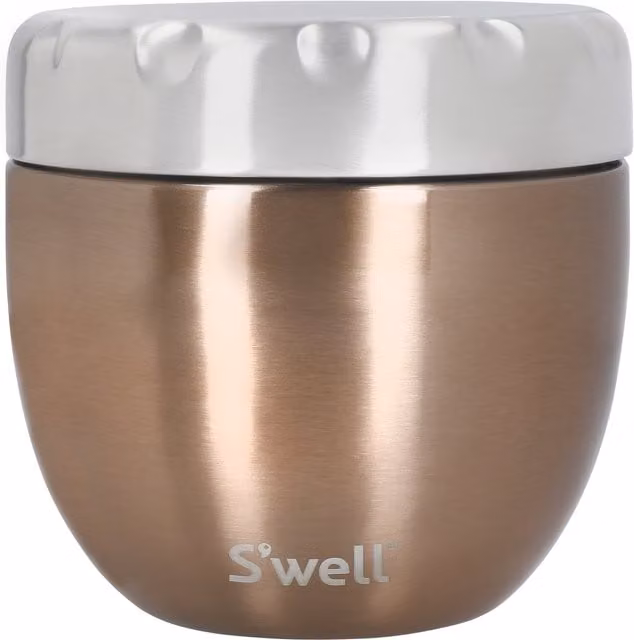 Swell Pyrite Eats 2-in-1 Insulated Stainless Steel Food Bowl in Gold and Yellow