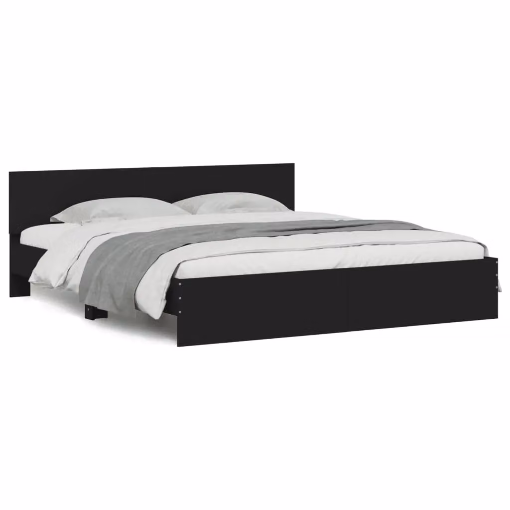 Berkfield Home Upholstered Bed Frame in Black, Super King Size 180 x 200 cm – 2