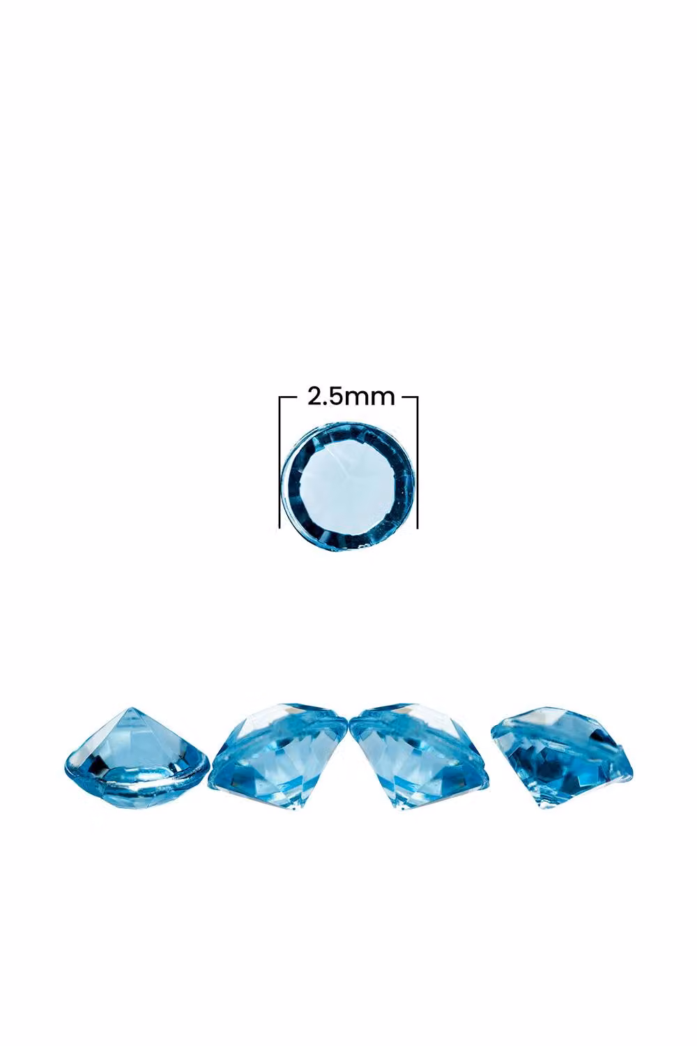 Neel Blue Aqua Round Acrylic Rhinestone Table Confetti Scatters, 4000 Pieces – 2