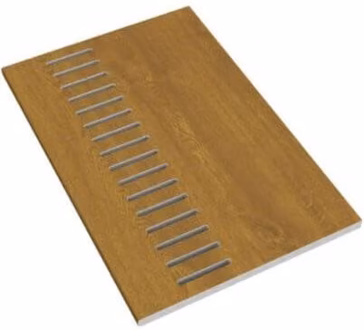 Freefoam Golden Oak Vented Soffit Board, Pack of 2, W/D/H: 15.0 x 15.0 x 150 mm, Length: 5 m, Thickness: 10 mm