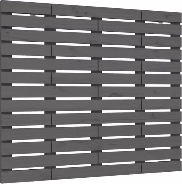 Berkfield Home Grey Solid Pine Wood Wall Mounted Headboard W: 96 cm, D: 3 cm, H: 91.5 cm – 1