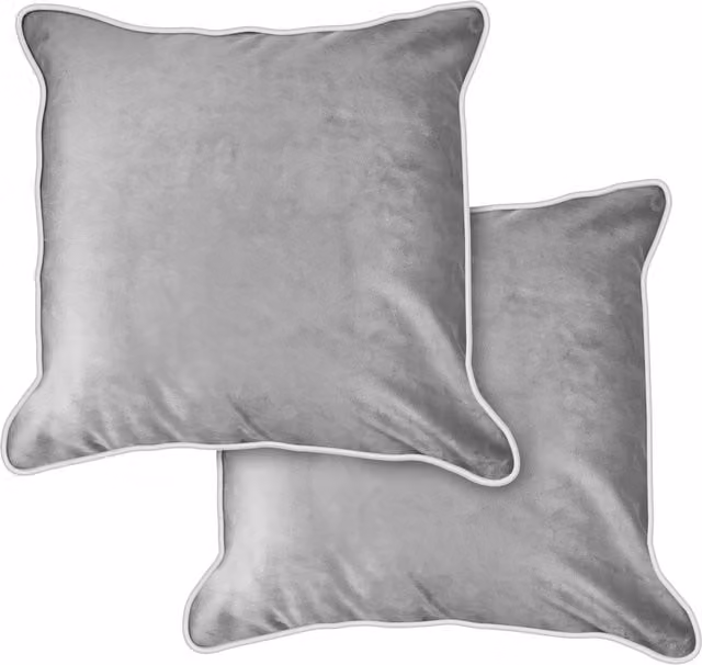 NewEdgeBlinds Chelsea Square Velvet Cushion Cover in Grey