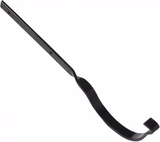 Hargreaves Premier Cast Iron Beaded Half Round Gutter Side Rafter Bracket, 115mm, Galvanised Black