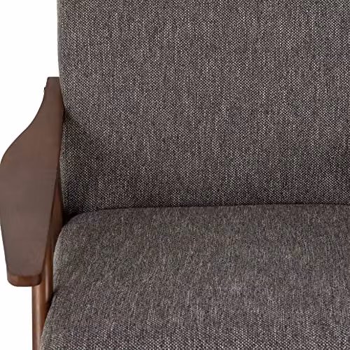 Seconique Kendra Mid-Century Accent Chair in Grey Fabric – 6