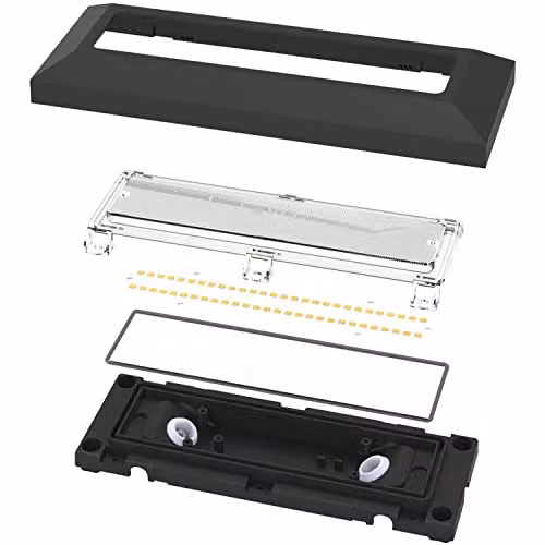 Loops Outdoor IP65 Wall Mounted Pathway Guide Light, 2W Warm White LED, Black Plastic – 2