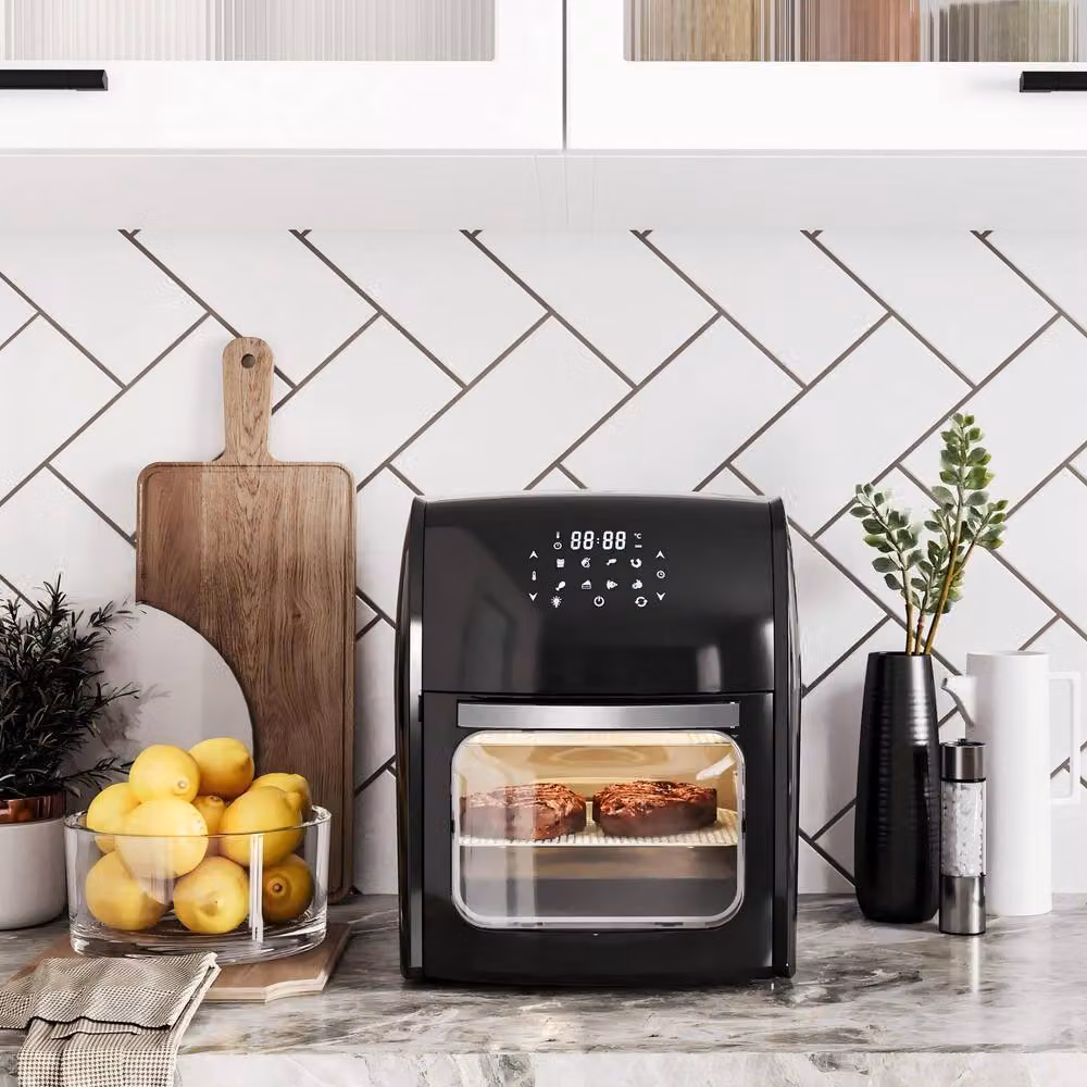 STILVORA 12L Digital Air Fryer Oven with 8 Preset Modes in Black – 3